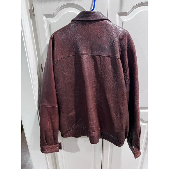 Wilsons Pelle Studio Brown Distressed Leather Jacket 2XL Thinsulate Lined Coat - Picture 9 of 11